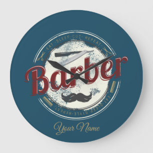 Barber Vintage for Hair Stylist and Hairdresser Large Clock