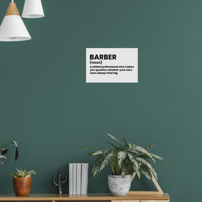 Barber Wall Decor Definition Poster (Living Room 1)