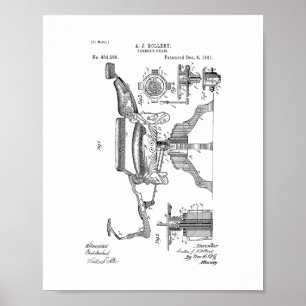 Barber's Chair Patent Poster