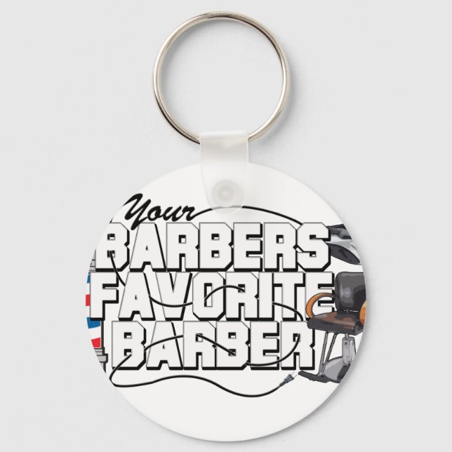 Barbers Favourite Barber Key Ring (Front)