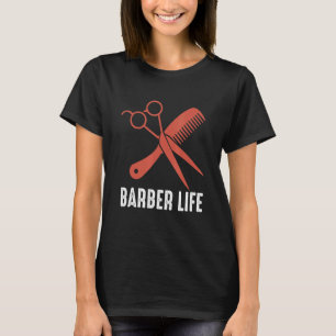 Barbers Life Hairstylist Hairdressers Scissors Gra T-Shirt