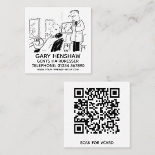 Barbers or Gents Hairdresser Square Business Card