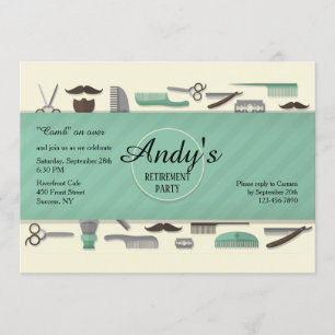 Barber's Tools Invitation