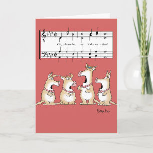 Barbershop Aardvarks Valentine Card