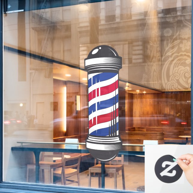 Barbershop Barber Pole Customer Awareness (Cafe Window)