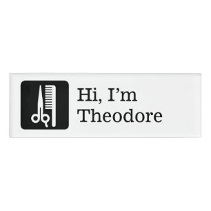 Barbershop / Beauty Salon Name Tag