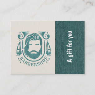 Barbershop blue jeans texture Gift Certificate