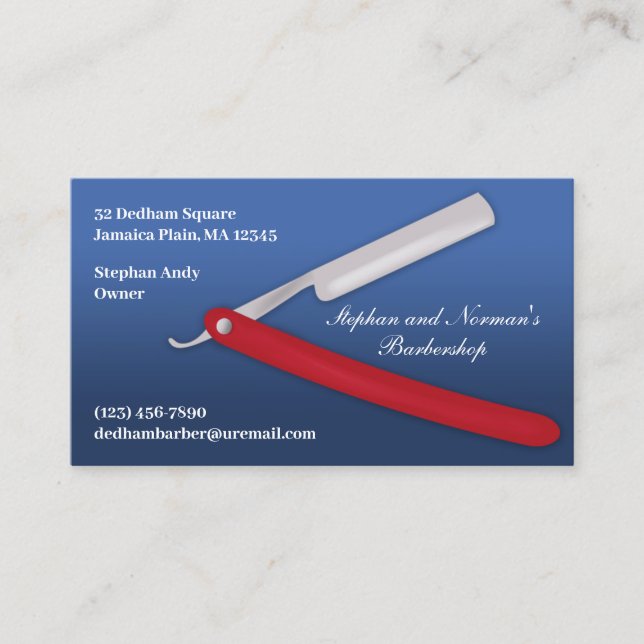 Barbershop Business Card (Front)