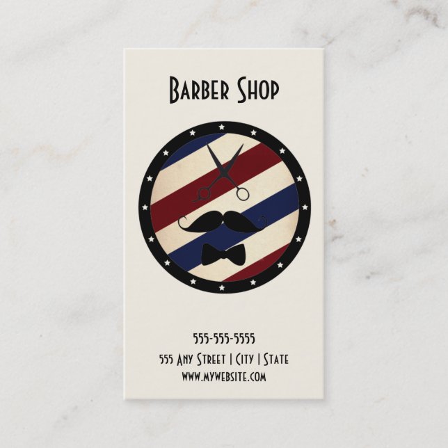 Barbershop Business Card (Front)
