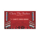 Barbershop Business Card (Barber pole and clippers