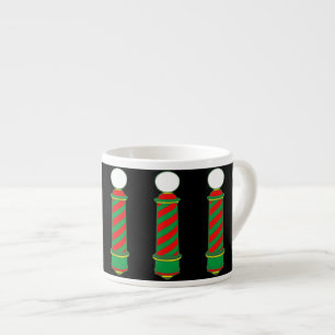 Barbershop Christmas Espresso Cup