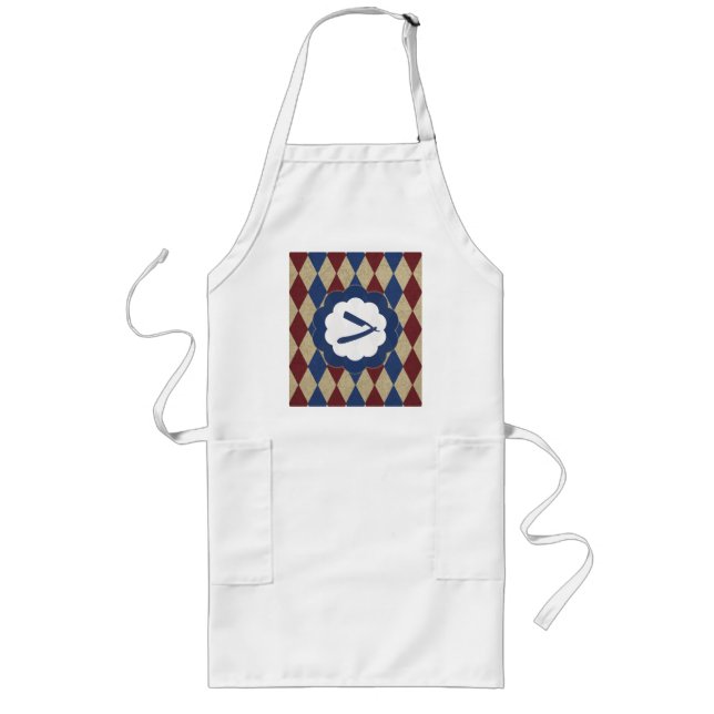 barbershop diamonds long apron (Front)