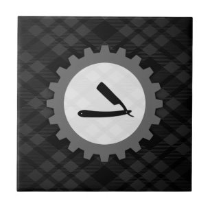 barbershop gear ceramic tile