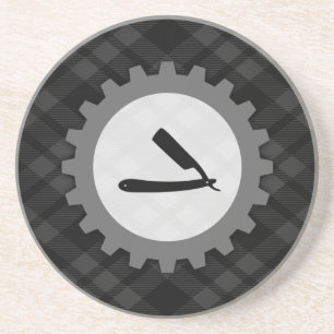 barbershop gear coaster