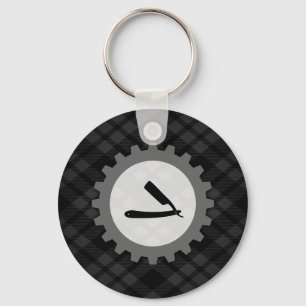 barbershop gear key ring
