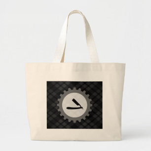 barbershop gear large tote bag