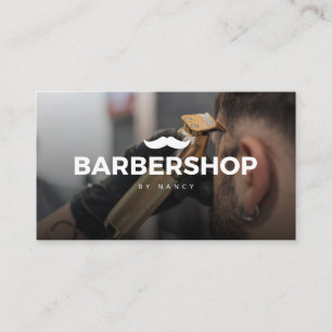 Barbershop Hairstylist Hair Clipper Photo   Business Card