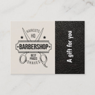 Barbershop leather look Gift Certificate