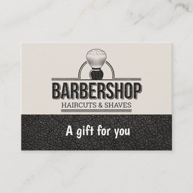Barbershop leather look  Gift Certificate (Front)