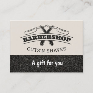 Barbershop leather look Gift Certificate