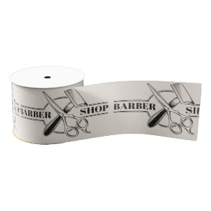 Barbershop leather look grosgrain ribbon