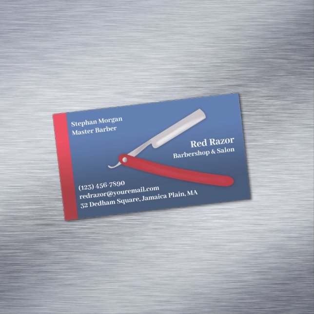 Barbershop Magnetic Business Card (In Situ)