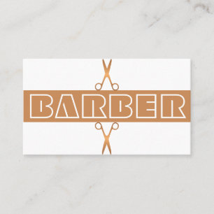 Barbershop modern gold typography Business Card