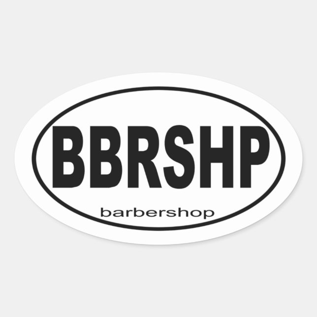 Barbershop Music Gift Oval Sticker (Front)