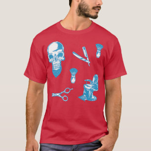 Barbershop pack blue pattern T-Shirt