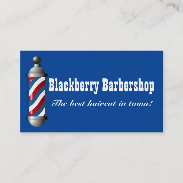 Barbershop Pole Business Card (Front)