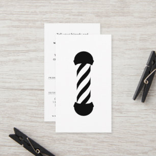 barbershop pole refer a friend referral card