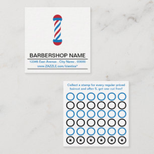 barbershop pole stamp card