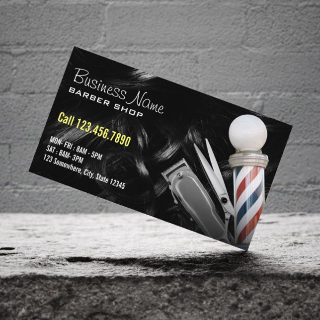 Barbershop Professional Hair Clipper Barber Business Card (Creator Uploaded)