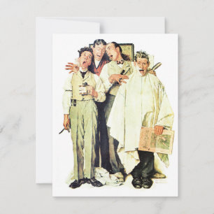  Barbershop Quartet 1936 Norman Rockwell  Holiday Card