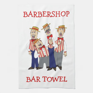 Barbershop Quartet Bar Towel Personalize