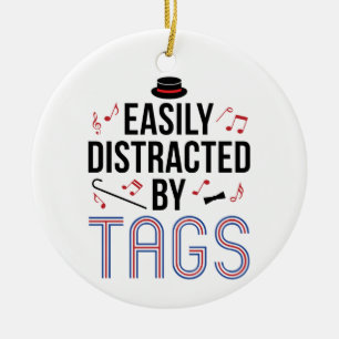 Barbershop Quartet Easily Distracted by Tags Ceramic Ornament