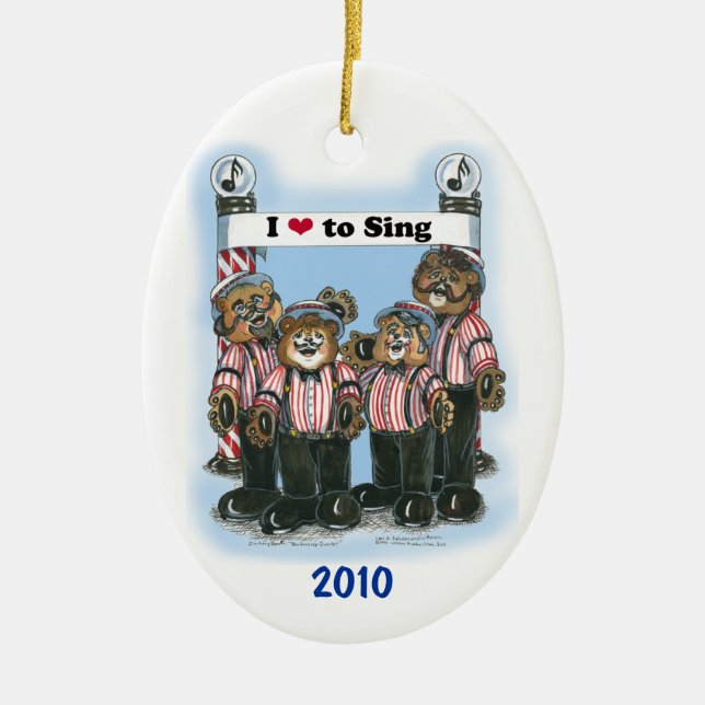 Barbershop Quartet Ornament (Front)