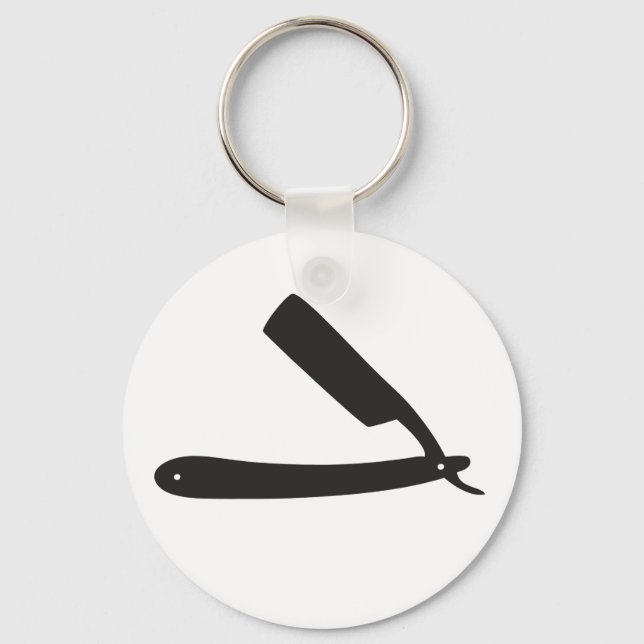 barbershop razor key ring (Front)