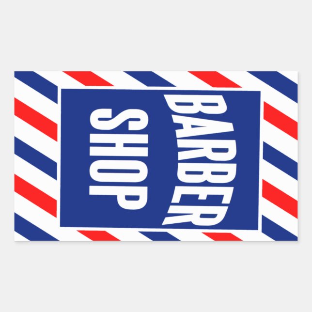 Barbershop Rectangular Sticker (Front)