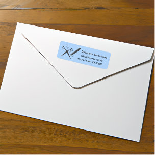 Barbershop Return Address Label