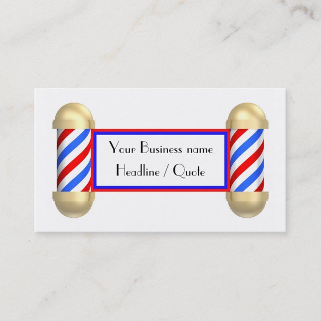 Barbershop scroll business card (Front)
