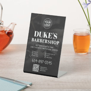 Barbershop Services Custom Pedestal Sign