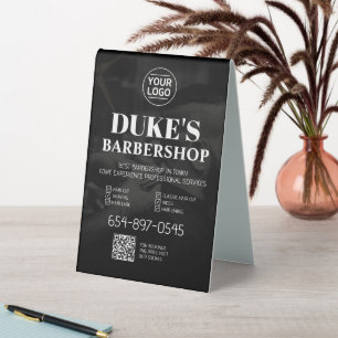 Barbershop Services Custom Table Tent Sign