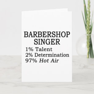 Barbershop Singer Hot Air Card