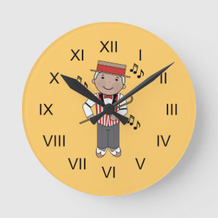 Barbershop Singer Music Clock Gift