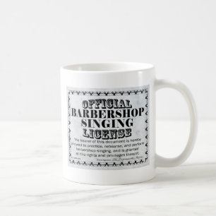 Barbershop Singing License Coffee Mug