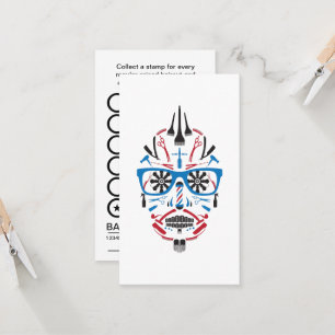 barbershop sugar skull stamp card
