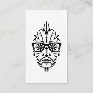 barbershop sugar skull stamp card