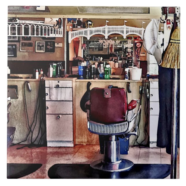 Barbershop With Coat Rack Tile (Front)