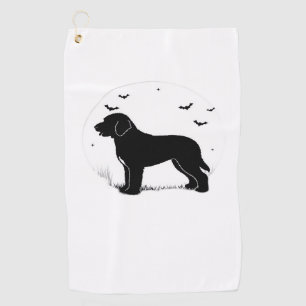 Barbet Dog – Halloween Moon Silhouette Oversized T Golf Towel